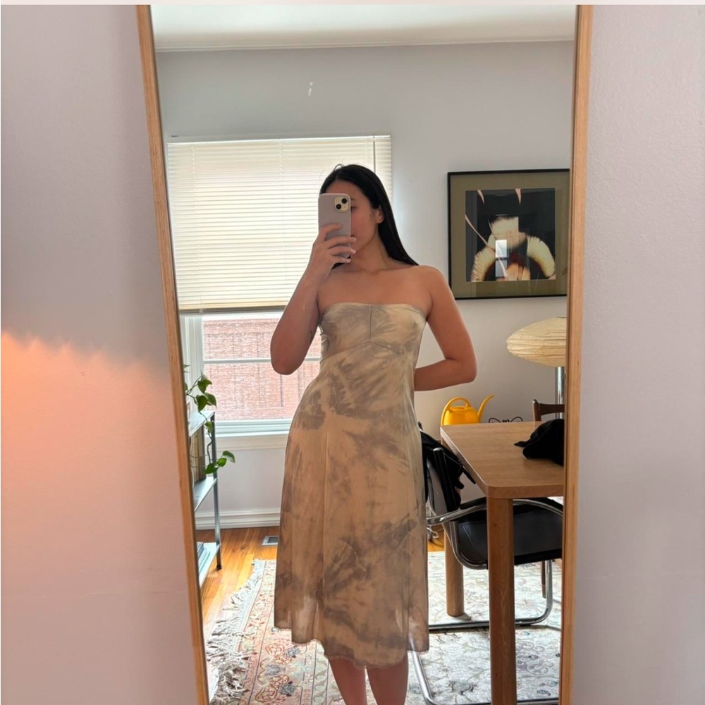 Vintage natural tie dye slip dress. Size small/medium.